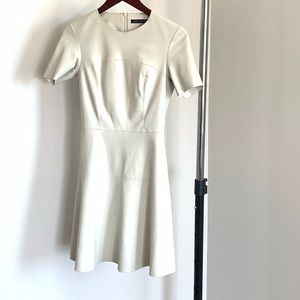 Adorable Zara Ecru leatherette mini dress.